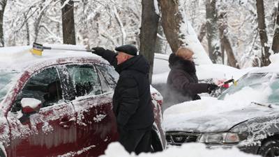 В Москве появились предложения услуг по очистке машин от снега