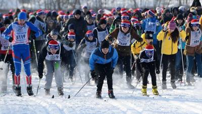 Путин поприветствовал участников гонки Лыжня России