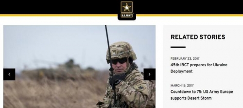 На сайте армии США сообщили о вводе войск в Украину