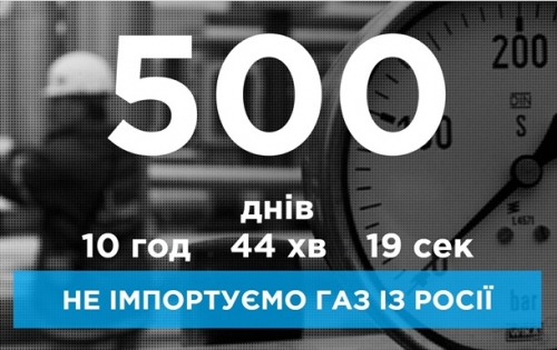 Украина не покупает газ у России уже 500 дней