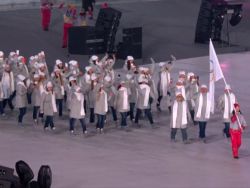 Россияне вышли на открытие Зимних Олимпийских игр без опознавательных знаков