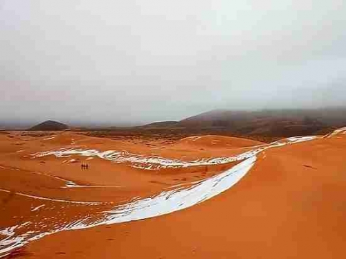 В Сахаре впервые за 30 лет дважды подряд выпал снег