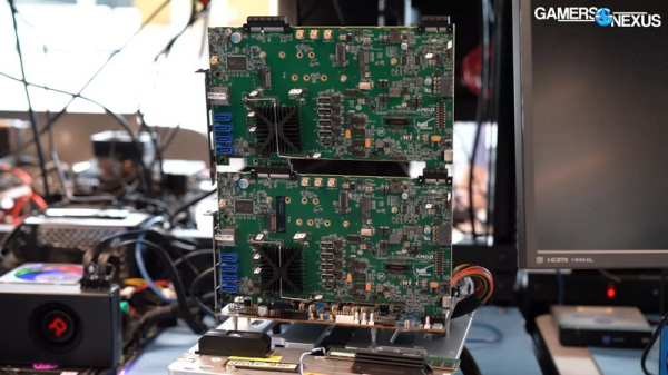 AMD показал «многоэтажку» из карт расширения с чипсетами для тестов платформы AM5 