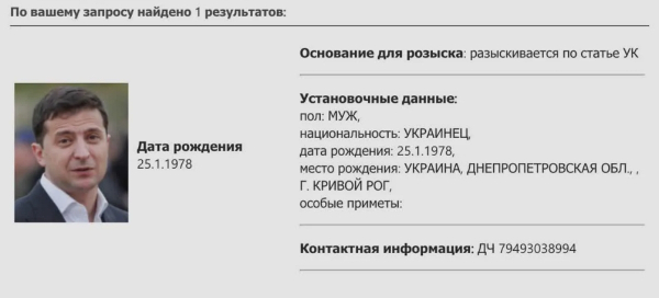 Зеленский и Порошенко пропали из базы розыска МВД (ФОТО)