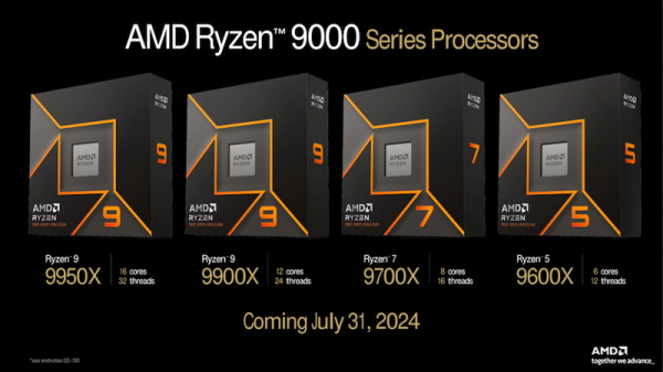 AMD подтвердила начало продаж Ryzen 9000 с 31 июля 